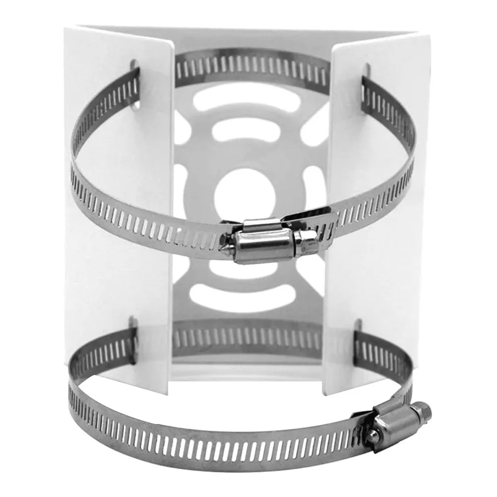 Security Camera Mount Bracket Steel Iron Pole Mount Adapter Fixing Rings for Outdoor Indoor Surveillance System