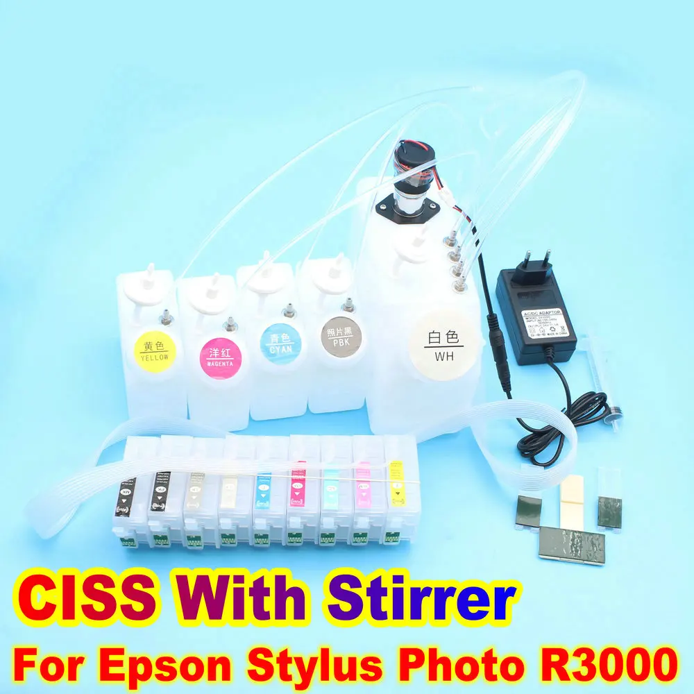 

Dtf Ink Supply Kit Ciss For Epson R3000 DTF Printing System Stylus Photo R3000 DTF With Stirrer DTF Ink Tank CISS With Mixer