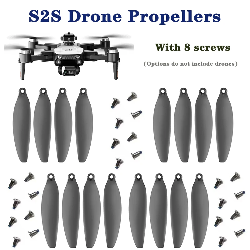 For LS-S2S Mini Drone Original Propellers Spare Parts S2S Paddles Drone Replacement Accessories Black