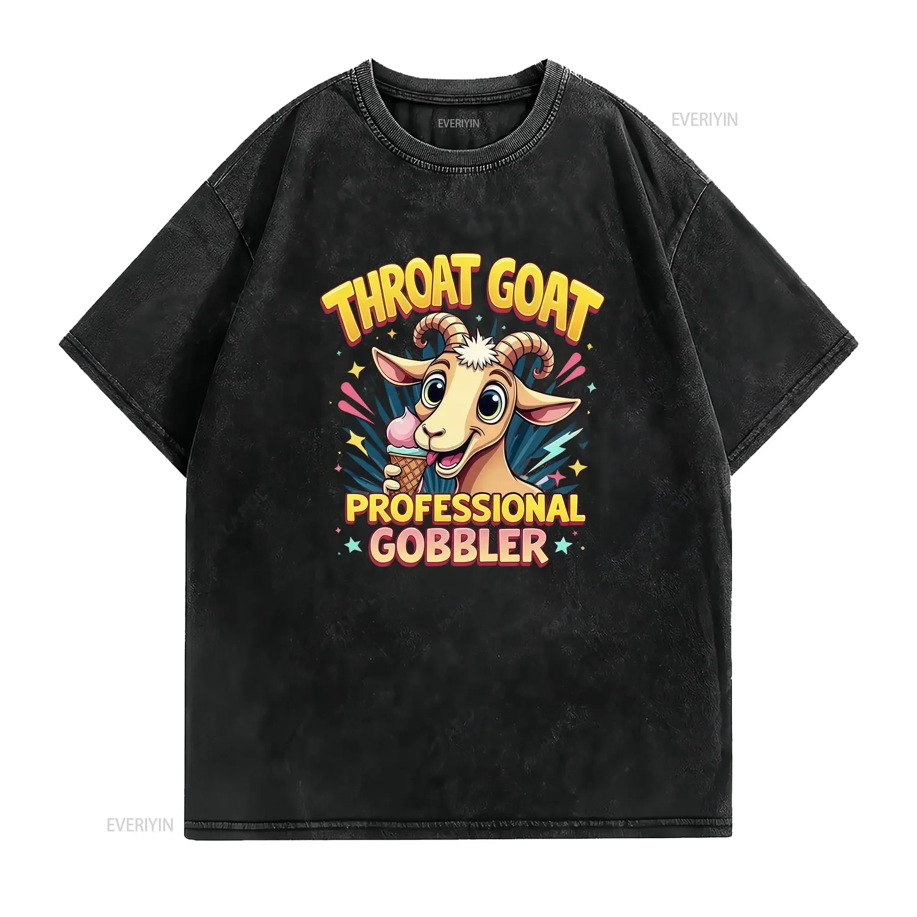 Throat Goat Embarrassing T Shirt Inappropriate Adult Humor Bold Funny Meme Cheeky Hilarious for Adults vintage Washed Soft
