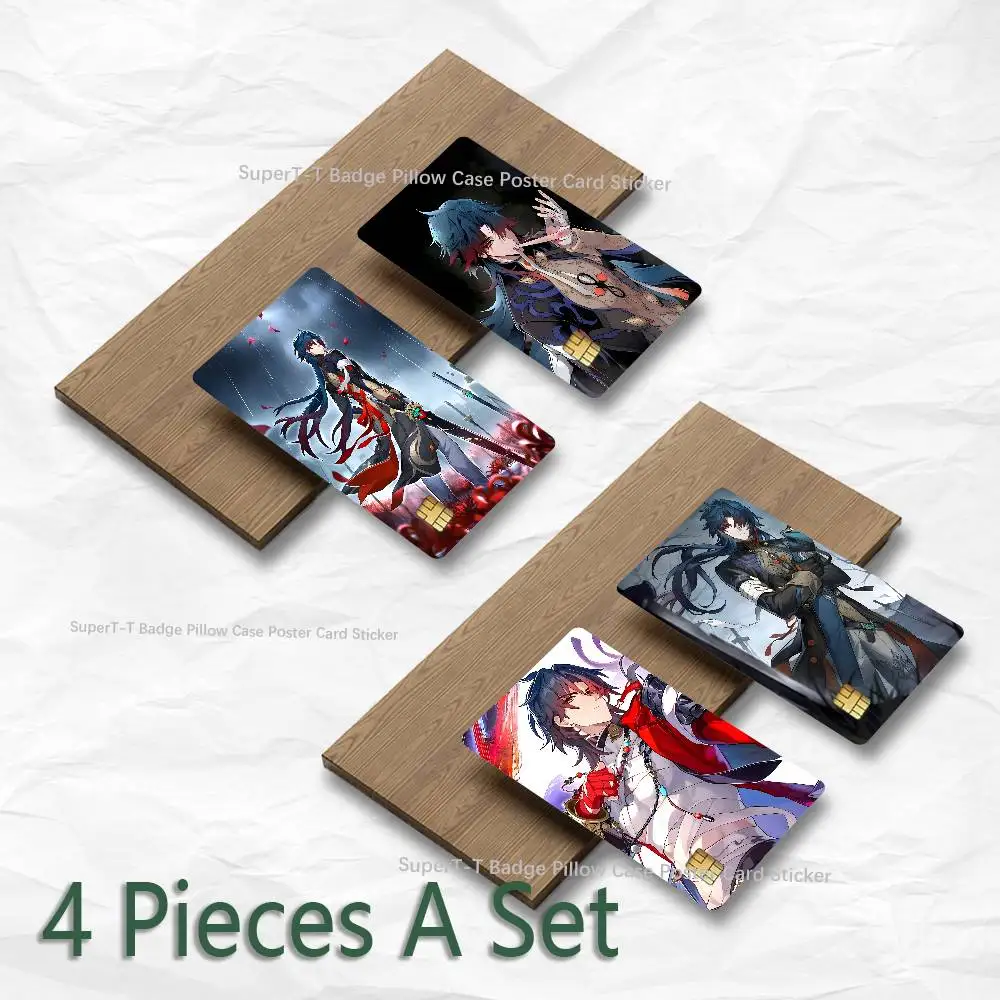 Blade H-Honkai Star Rail HSR Credit Card Skin Stickers for VISA JCB Mastercard and Other IC Bank Card Decoration Protect