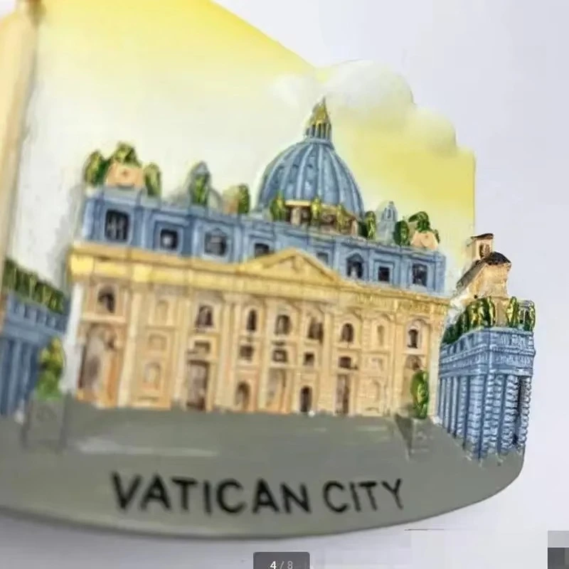 Vatican-imanes 3D para nevera, pegatinas magnéticas fuertes de recuerdo, suministros para el hogar, 1 unidad