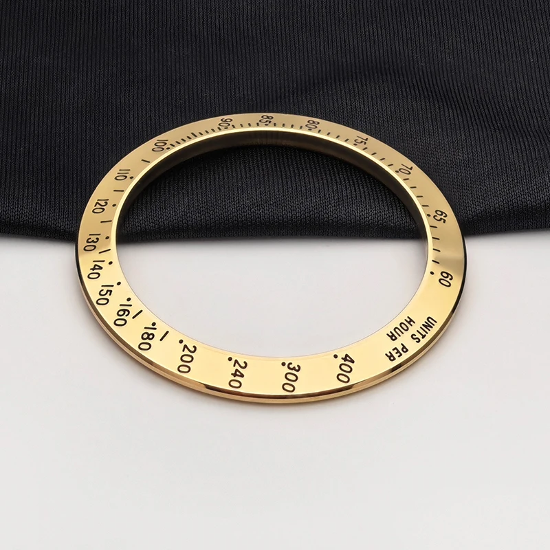 Generic Yellow Gold Plated Watch Bezel For RLX 116523 Cal.4130 Aftermarket Watch Accessories