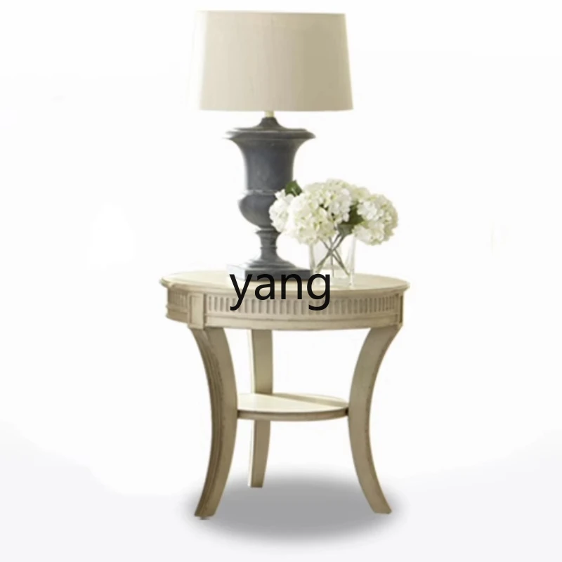 

LMM simple solid wood light luxury round corner few small apartment living room modern sofa edge few