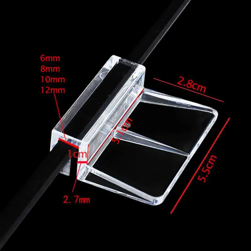 4pcs/Bag Fish Tank Aquarium Acrylic Clips Multifunctional Glass Cover Support Holder