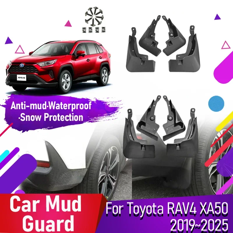 Car Mud Guards For Toyota RAV4 Wildlander Suzuki Across XA50 2019~2025 ABS Mudguards Fenders Flare Mud Stylings Auto Accessories