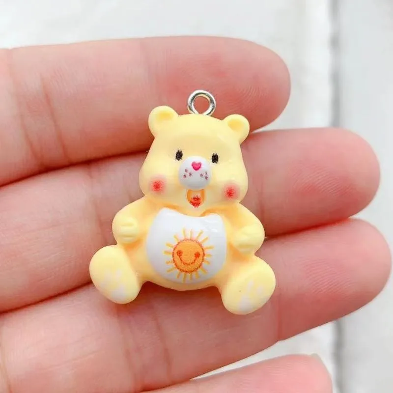 10pcs 3D Resin Cartoon Charms Bear Shape Charms Pendant For DIY Necklaces Earrings Bracelets Keychain Jewelry Making Findings