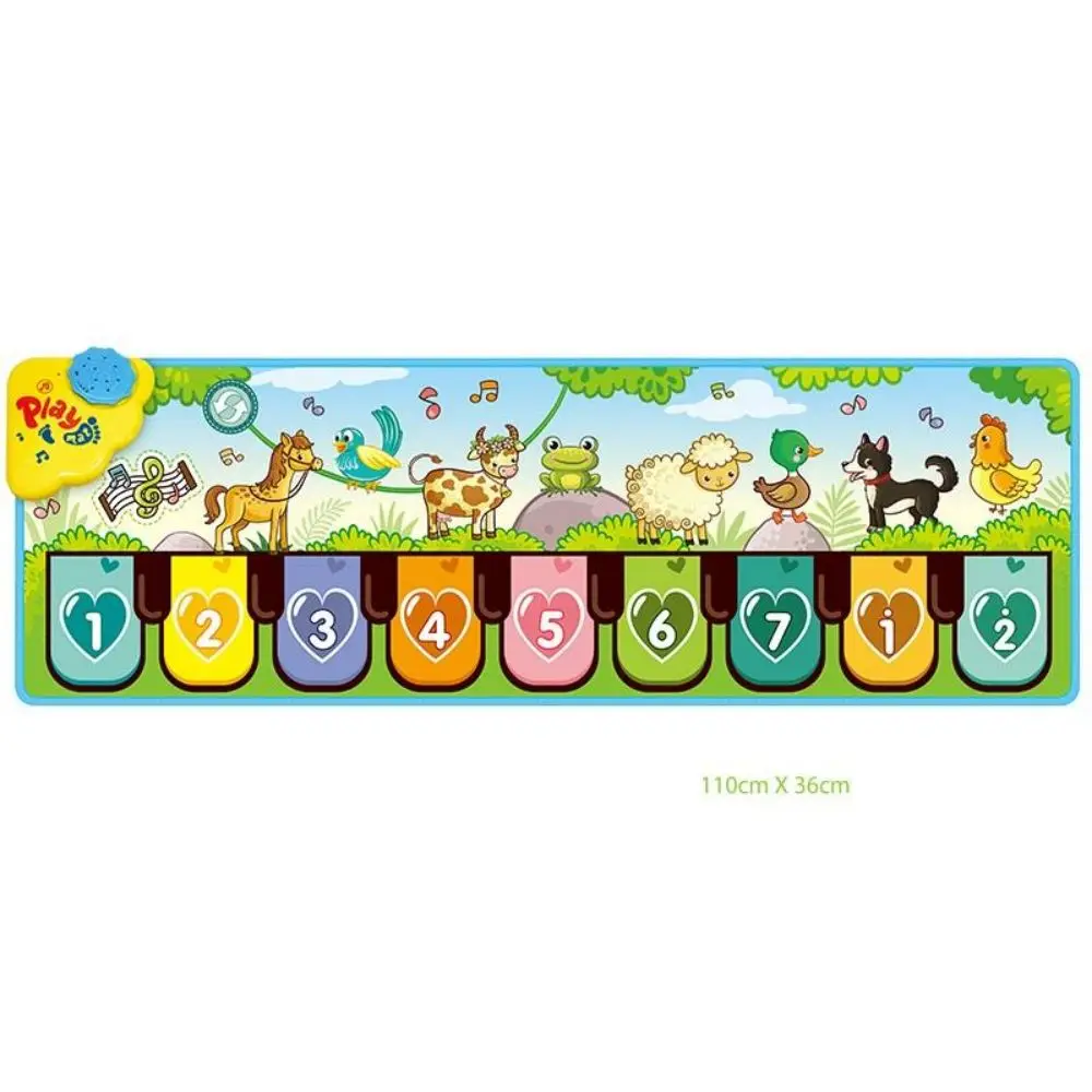 Popular Game Blanket With 8 Animal Keys 9 Music 2 In 1 Mode Multifunctional Piano Mat For Kids Baby Adults Children