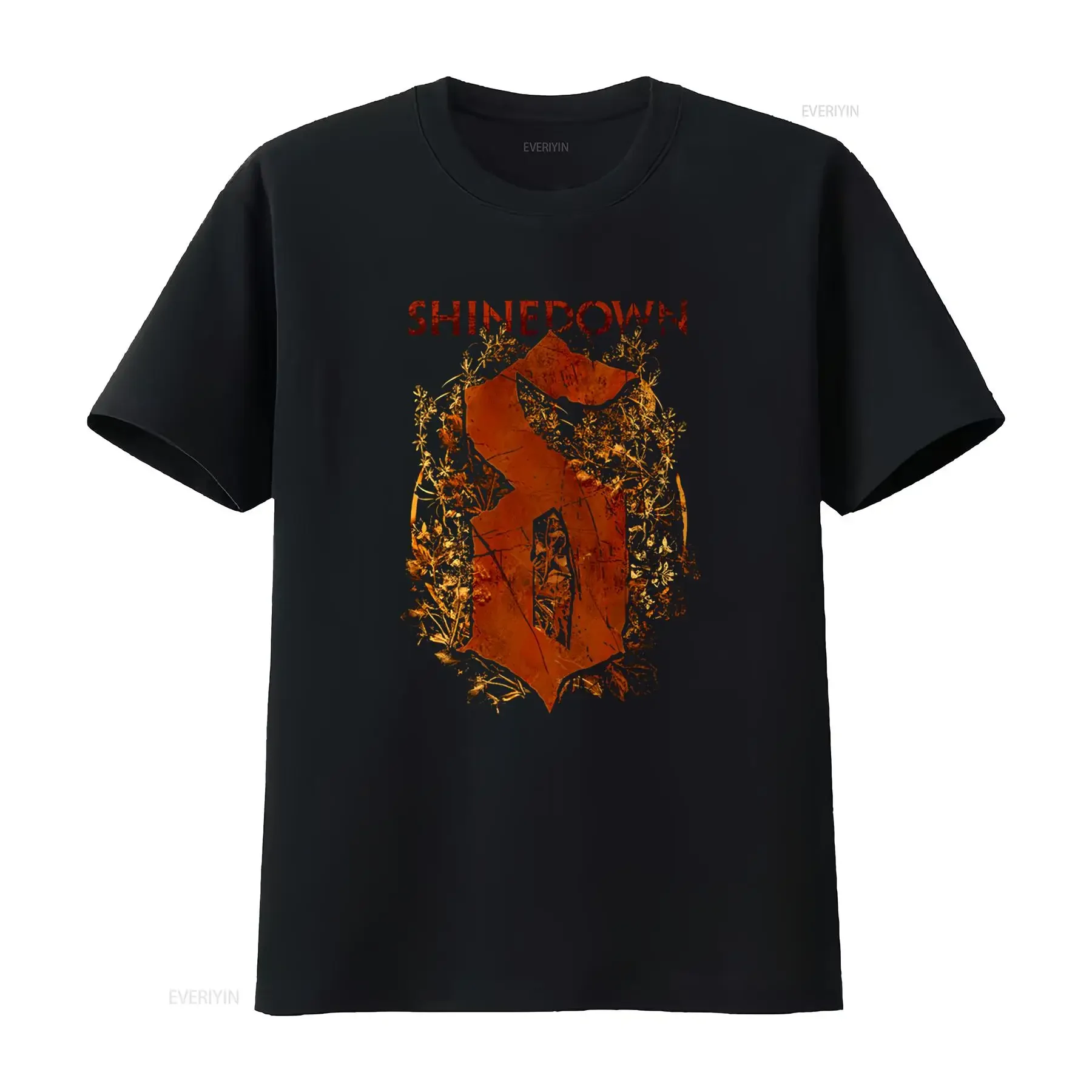 Vintage Shinedown Rock Band Rustic S Letter Floral Print Casual Streetwear T Shirt vintage Washed Slightly Soft Unisex