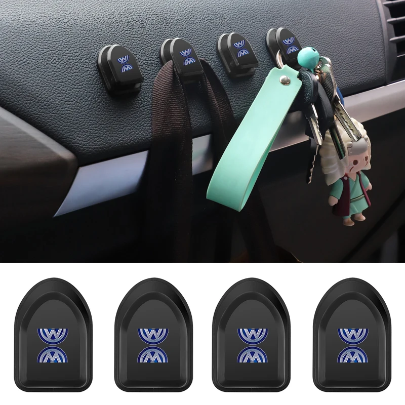

Car Sticker 1/2/4Pcs Car Styling Hooks Interior Storage Holder For Volkswagen CC R-Line GTI T5 Golf T-ROC R Polo GTD Bora Arteon