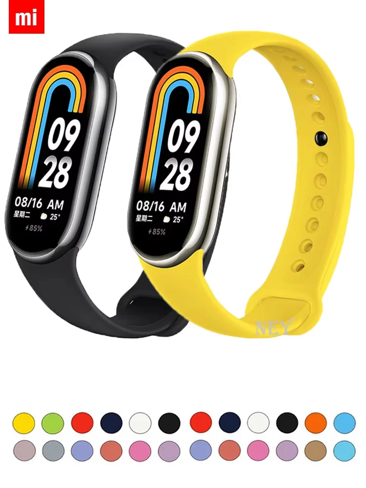 2PCS Sport Strap For Xiaomi Mi band 9-8-NFC Replacement miband9/8 silicone Bracelet waterproof Watchbands smart mi band 9 Access