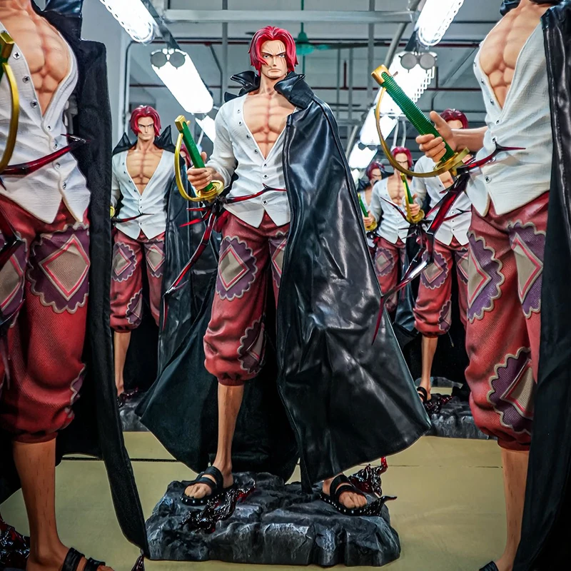 In Stock One Piece Jt 67cm Feidian Red Hair Shanks Gk Large-Size Figure Living Room Decoration Anime Man'S Exclusive Gift