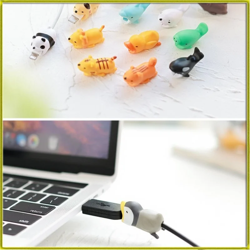 New Data Line Protectors Cable Organizer Cartoon Animal Cable Protector Usb Line Earphone Cable Protector Charger Cartoon Bite