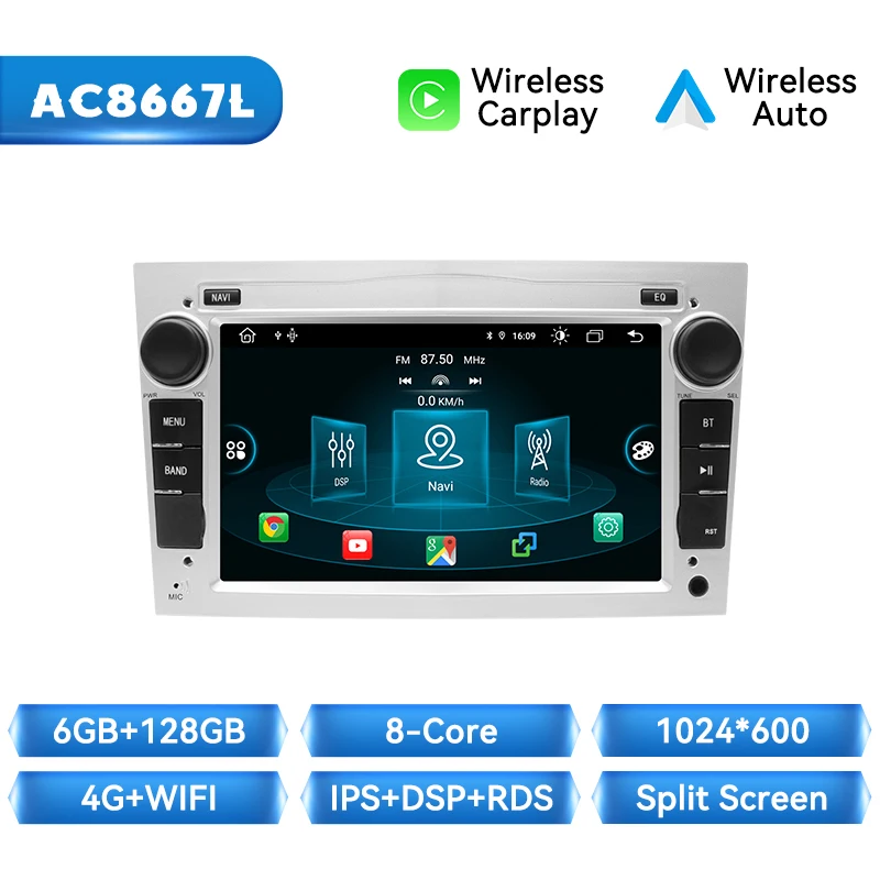 XONRICH Draadloze CarPlay Autoradio Speler Voor Opel Astra H J2004 Vectra Vauxhall Antara Zafira Corsa C D Vivaro Meriva Veda