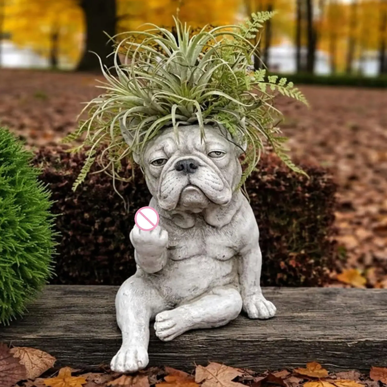 Dog Planter Pot Resin Funny Cute Animal Home Decoration Dog Flower Planter for Windowsill Desktop Shelf Bedroom Living Room