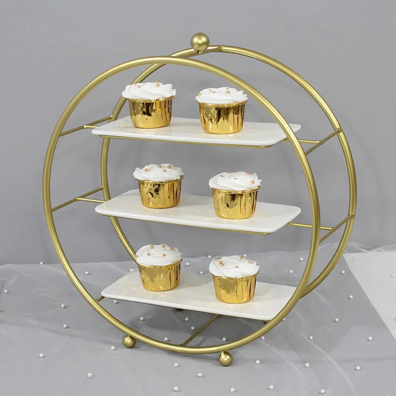 

3layer Metal Stand Macaron Cake Stand Hotel Banquet Wedding Decor Birthday Party Dessert Table Decor Afternoon Tea Dessert Shelf