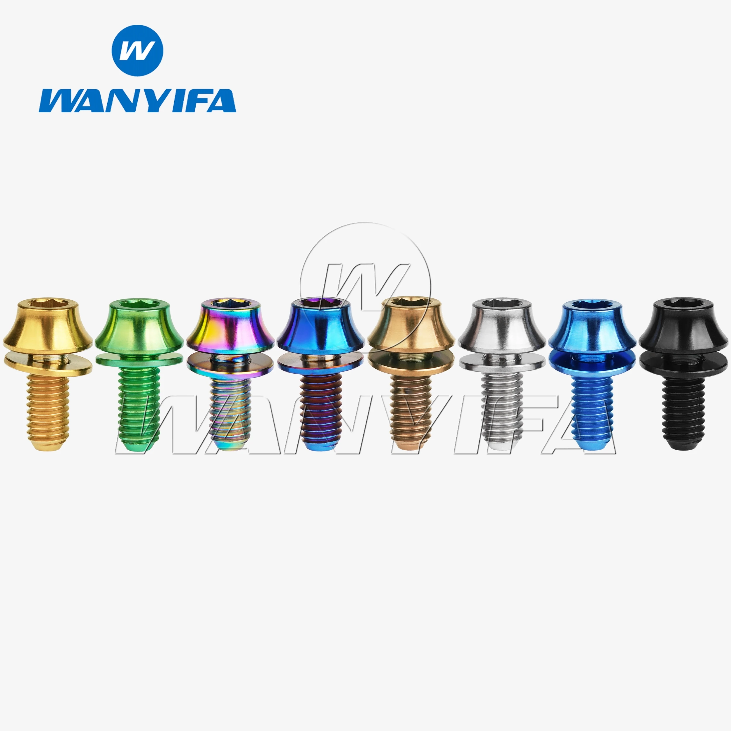 

Wanyifa Titanium Ti Bolt M5x12mm with Washers Bicycle Water Bottle Cage Hex Bolts