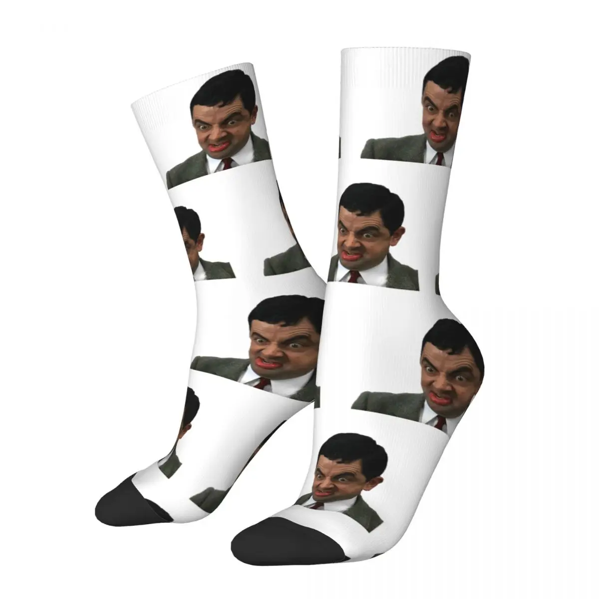 Mr B-Bean Head Socks Winter Stockings Modern Adults Men Breathable Socks Design Outdoor Sports Non Slip Socks