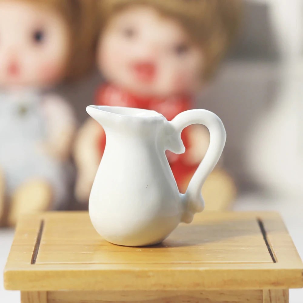 

1Pcs 1/12 Dollhouse Accessories Miniatures Flower Vase Mini Portable Kettle Model Toy for Doll House Decoration OB11 bjd