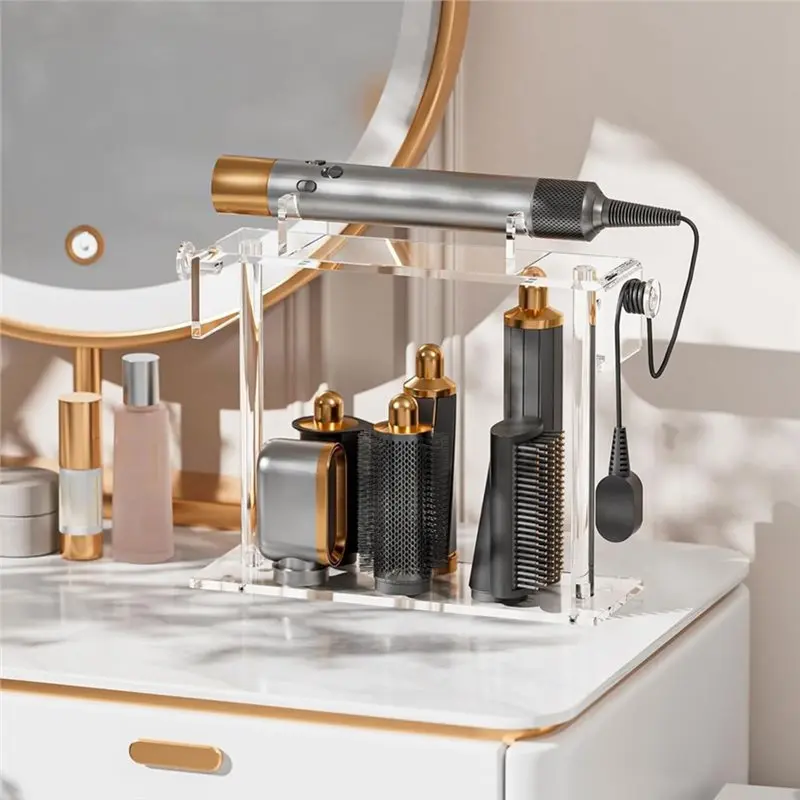 ABMH-Acrylic Holder And Organizer For Dyson For Airwrap Attachments, For Airwrap Stand And Styler Rack Storage