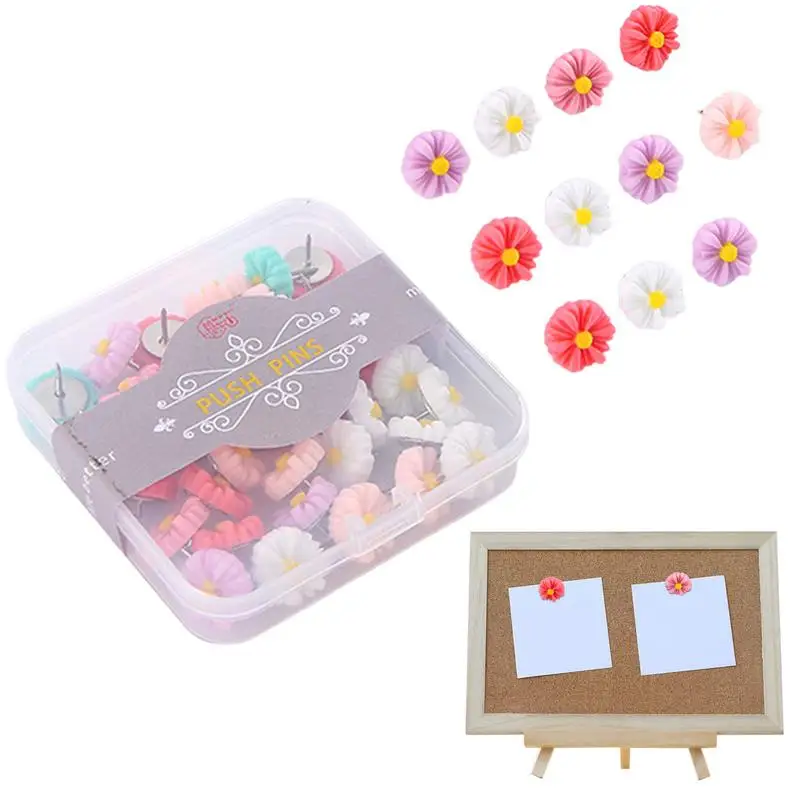 

Push Pins For Cork Board 30 Pieces Rose Daisy Cork Board Pins Cute Thumb Tacks For Cubicle Desk Bulletin Board Cork Board Office