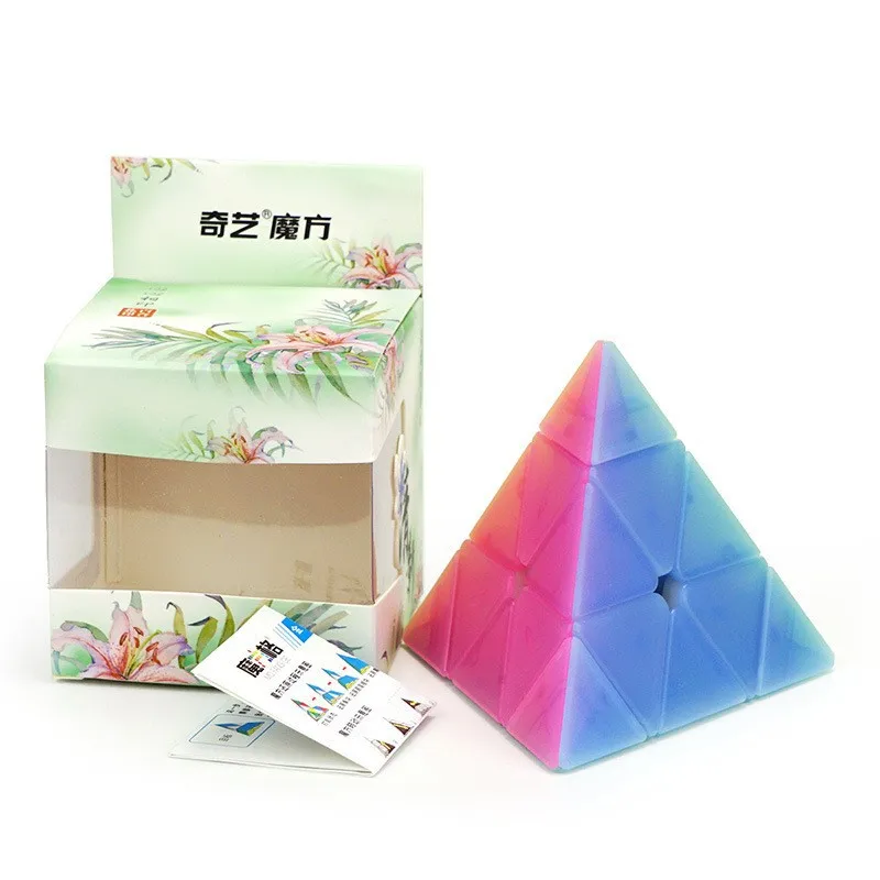 QiYi 3x3x3 Jelly Magic Cube Cubo Magico 3X3 3Layers Speed Puzzle Cube Professional Cube Antistress Toys For Children Gift