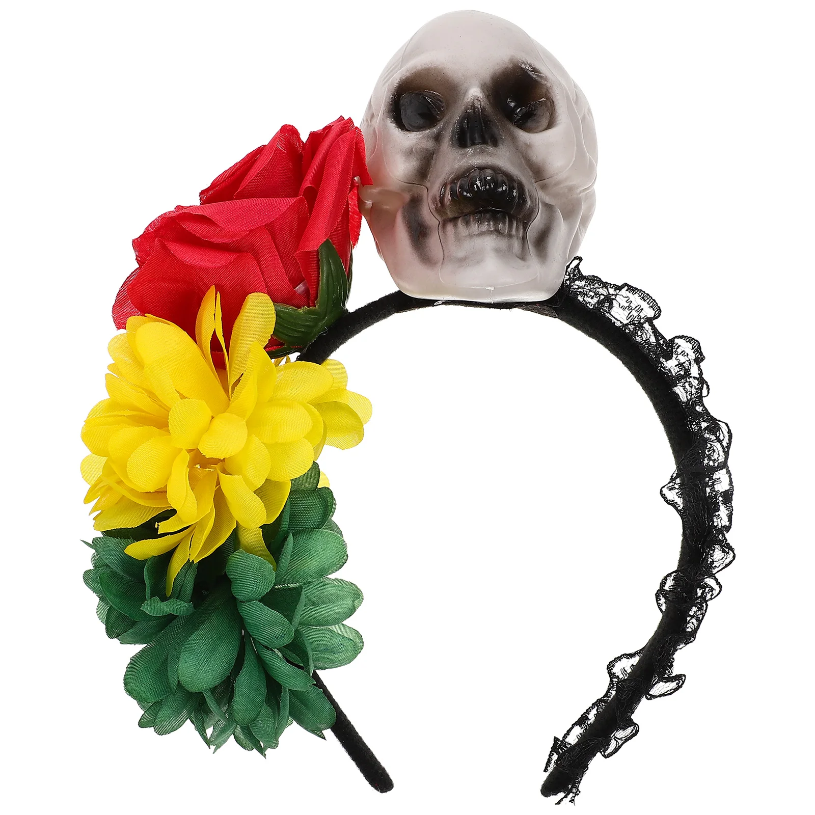 

Cloth Rose Flower Halloween Headdress Festival Headpiece Cosplay Costume Party Photo Props Lightweight Comfortable Hair