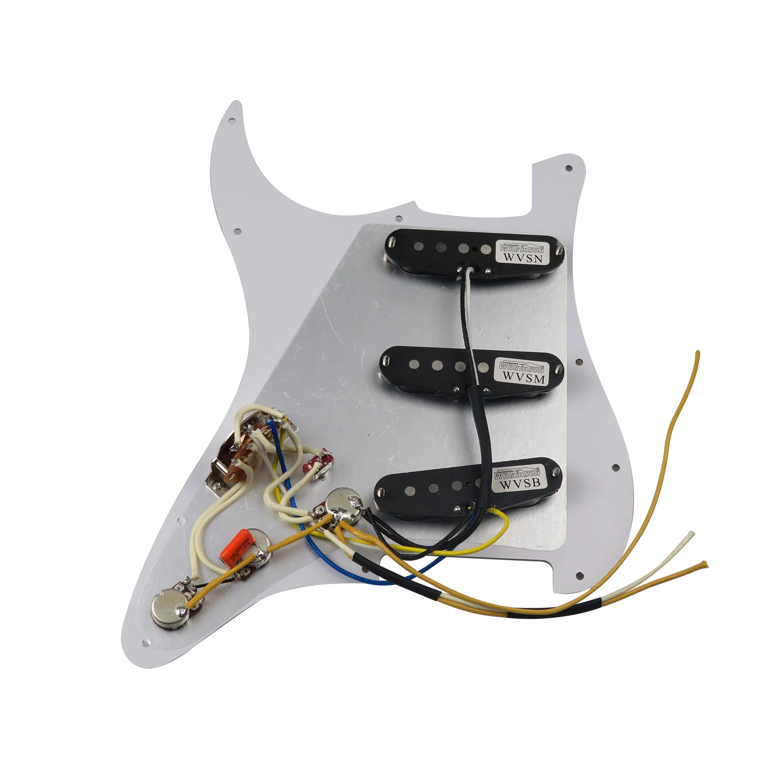 - Guitar 7-Way type fully loaded Prewired Pickguard Wilkinson SSS Ainico 5 Single coil Pickups Set guitar parts