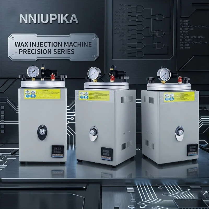 NIUPIKA Pump Wax Injection Machine 110V 220V Digital Panel Temperature Control Pressure Gauge Jewelry Casting Mold Making Tool 8