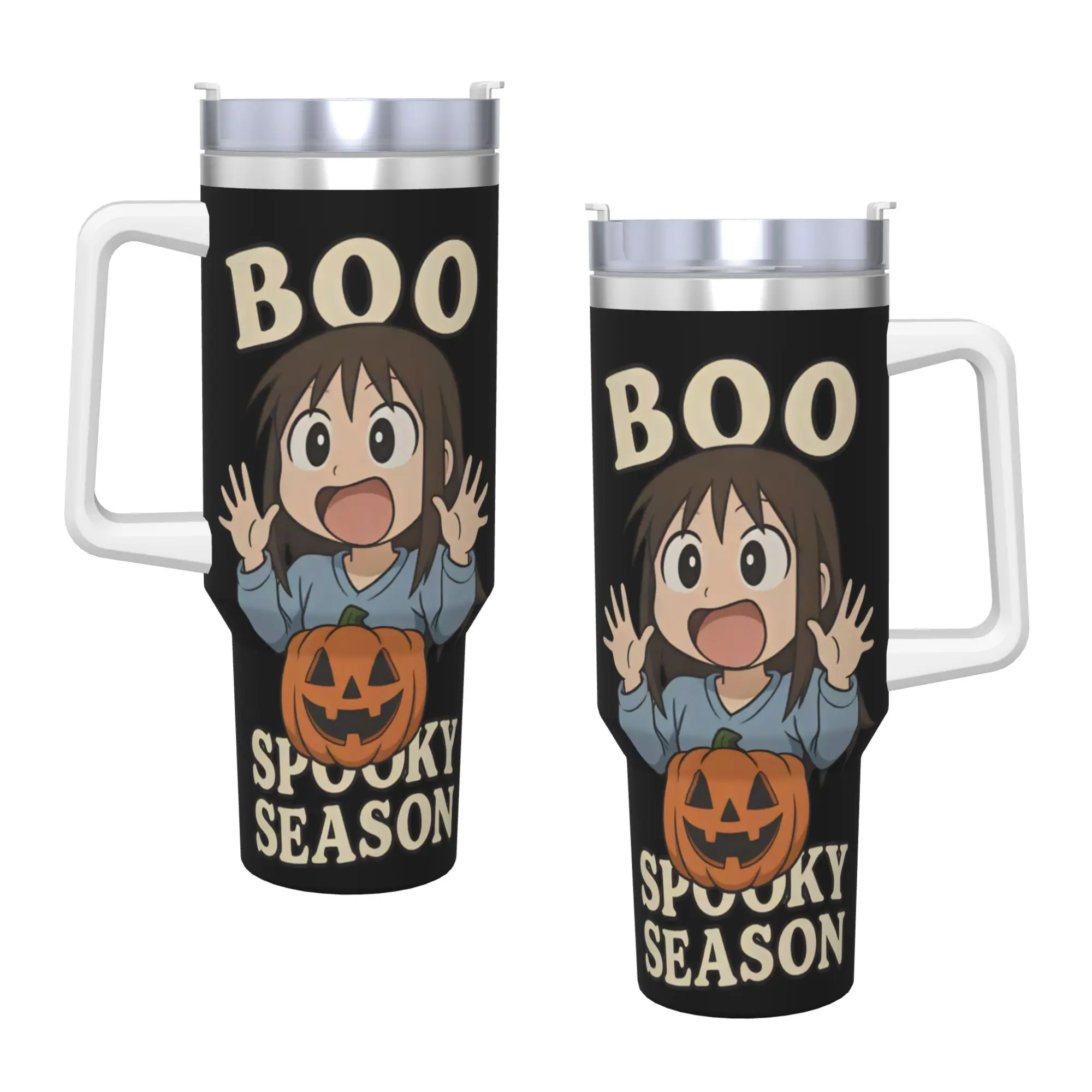 Azumanga Daioh Character Stainless Steel Tumbler  Camping Mugs Cup 40oz Coffee Mug Leakproof Hot Drinks Milk Tea Water Bottle