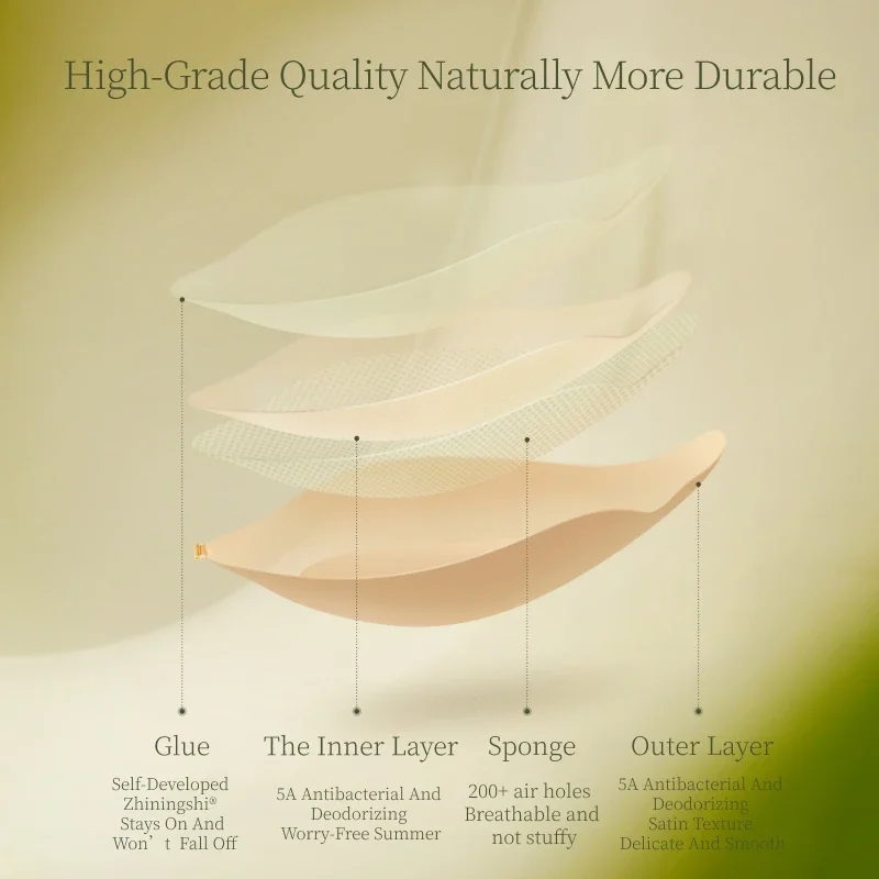 SUJIIN Adhesive Nipple Covers for Women Sticky Boobs Sexy Push Up Strapless Thin Invisible Bras Wedding Dress Nipple Patch XT001