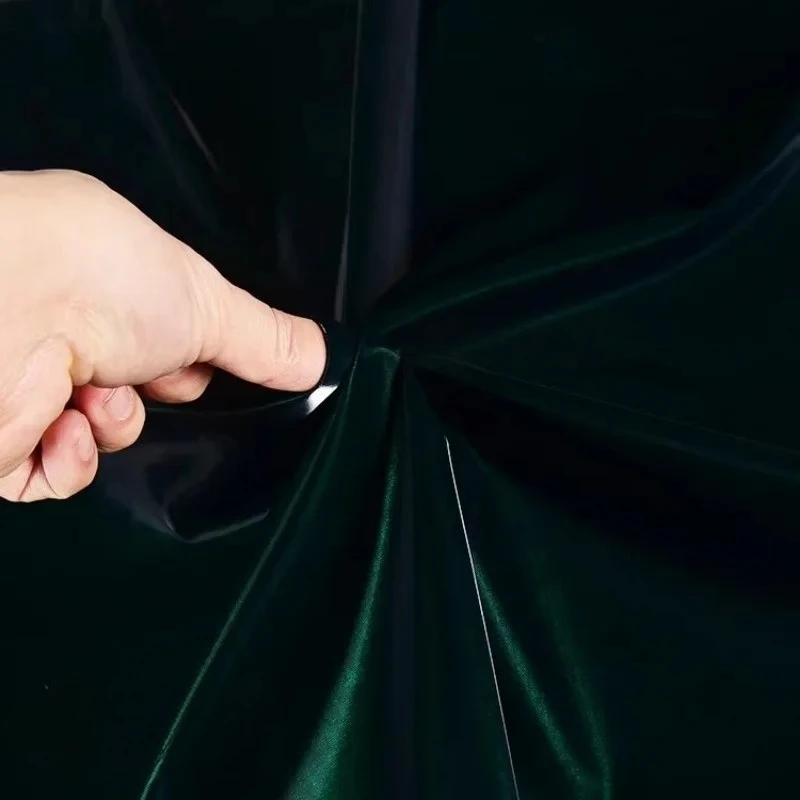 قماش جلدي مقلد لامع باللون الأخضر الداكن للسترة مقاوم للماء وغير قابل للغسل وأقمشة السترة لكل متر قماش الخياطة بنفسك #4