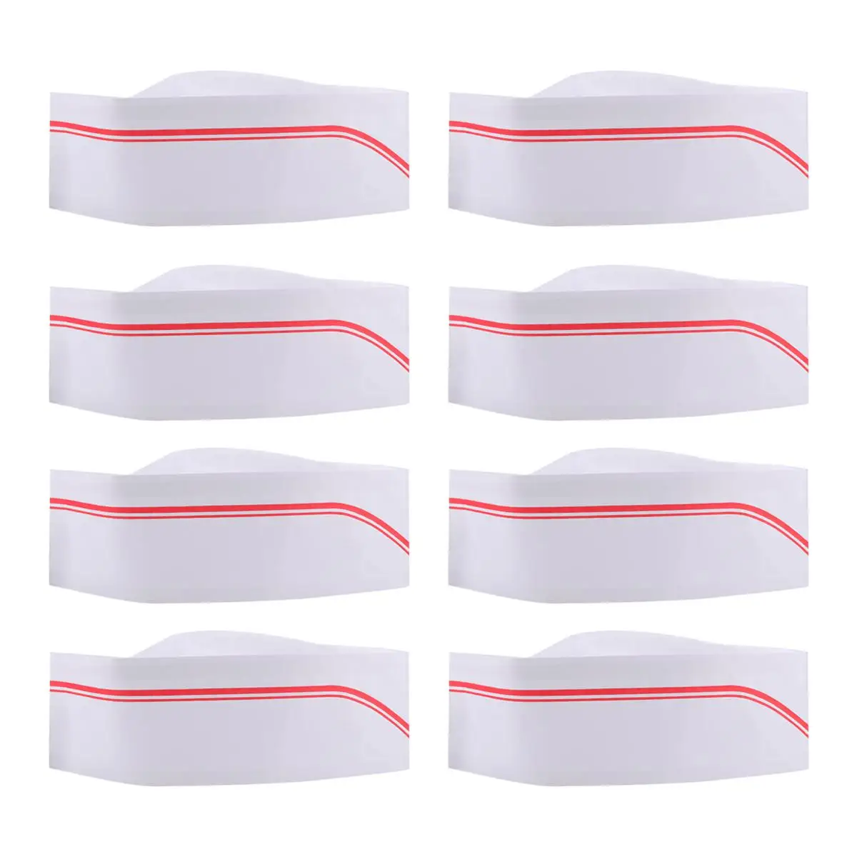 50 Uds. Sombreros de Chef de papel Material suave Diseño ligero Talla única Se adapta a la mayoría de los adultos Ideal para Chef profesionales Hornear en casa