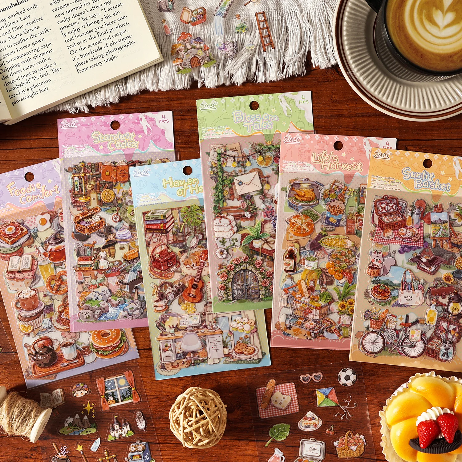 Chaoyu Colorful Life Stickers High-Value Ins-Style Korean Decorative Small Patterns for Journaling and Phone Case DIY Decoration