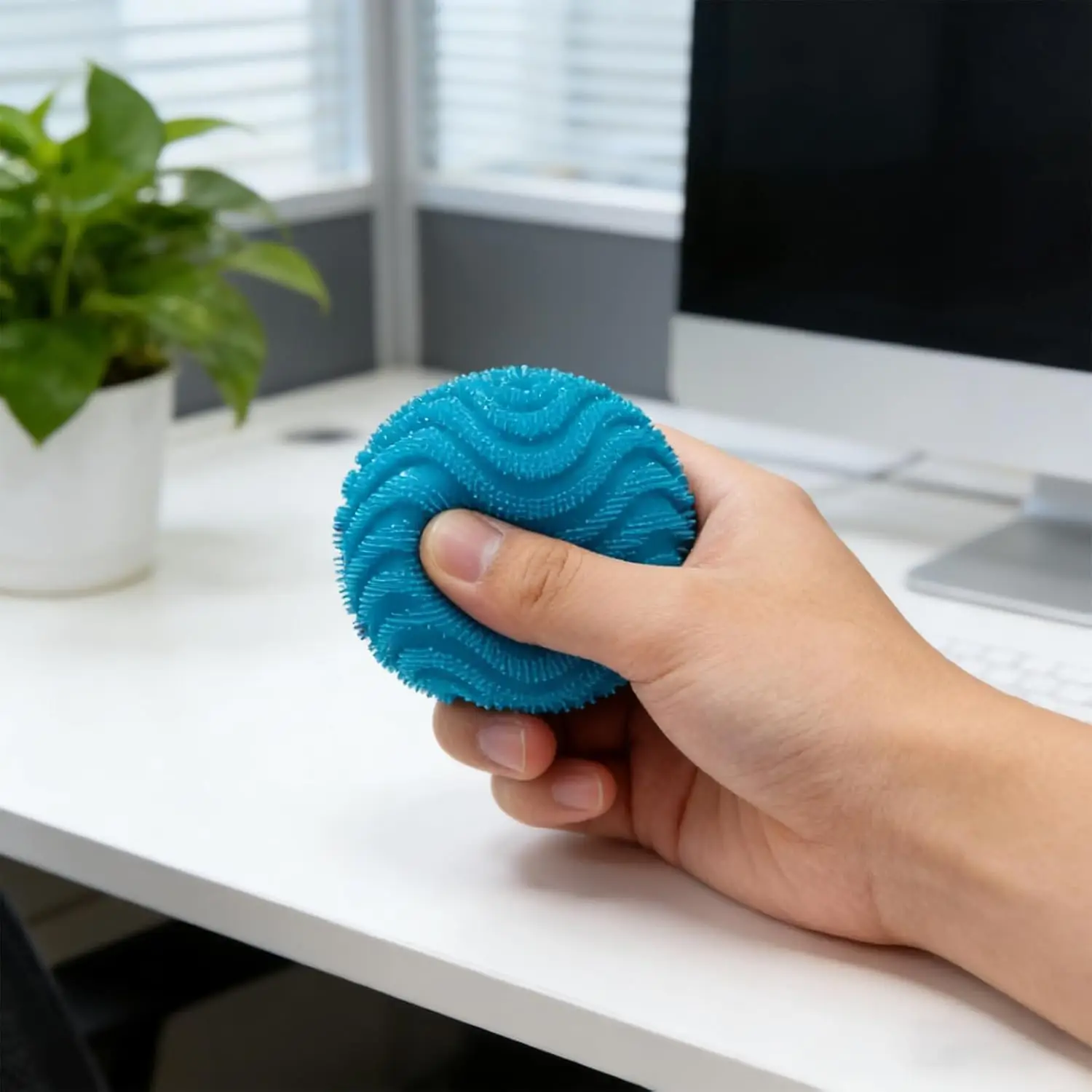 Fuzz Ball Wonder Waves Series Desktop Ornament Stress Relief Gift Suitable For People Under Pressure Fun Soft Stress Ball