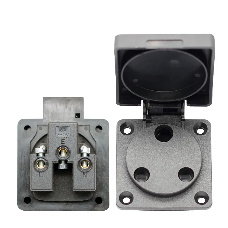 South African Waterproof Cover Socket Outlet Power  Socket Outlet Screw In Receptacle For UPS