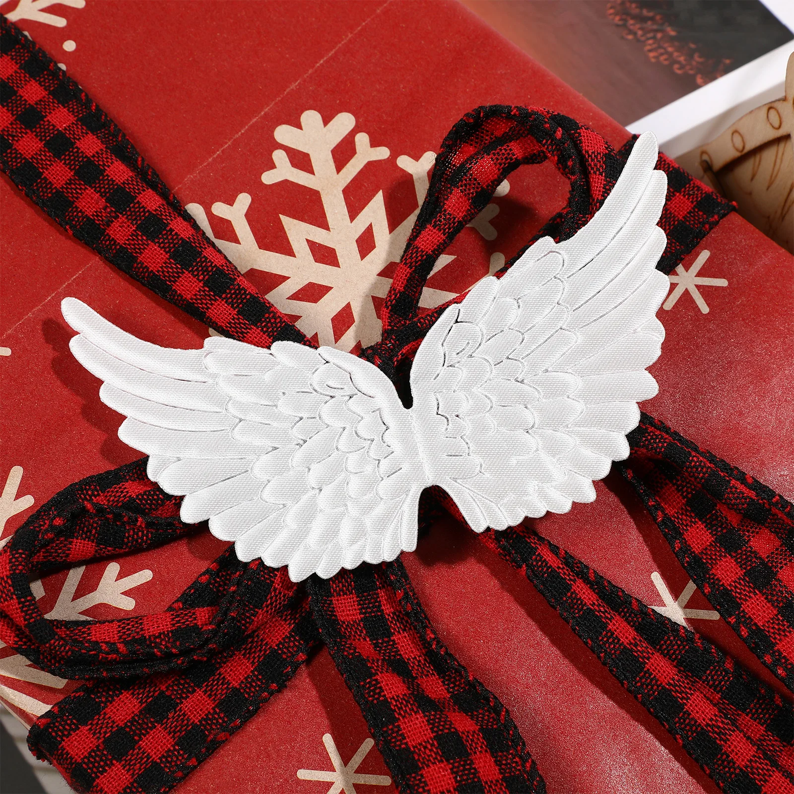 

12Pcs Angel Wing Decorations Premium Fabric DIY Pendants Christmas Party Favor Decors Home Office Wall Hanging Ornament