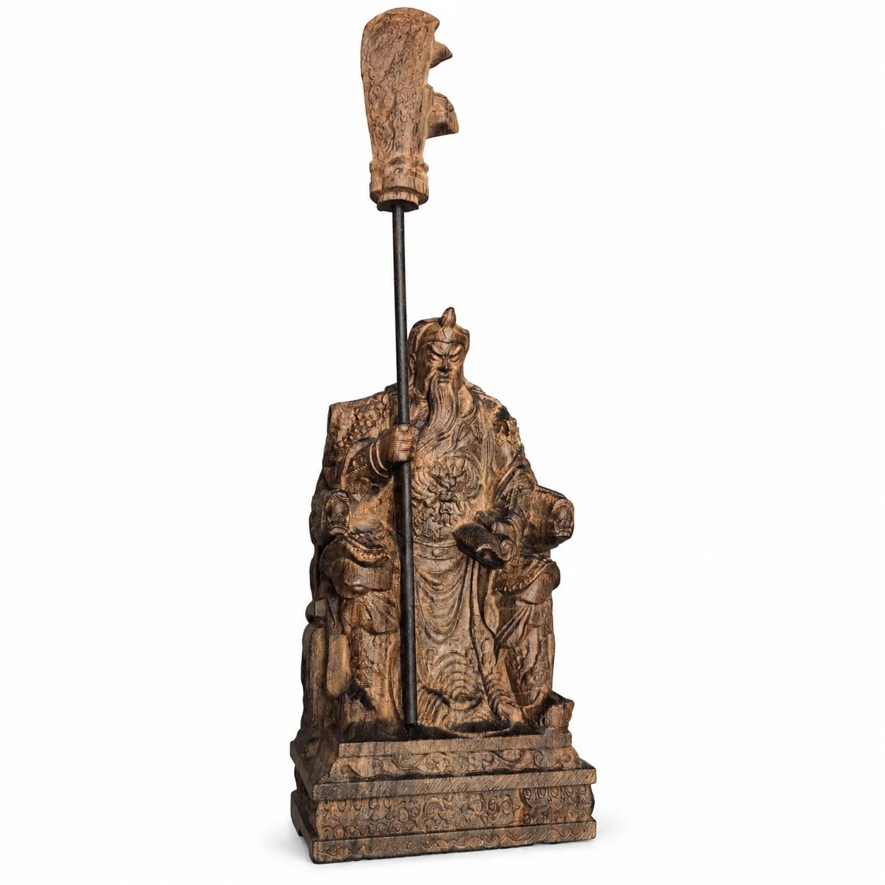 Hand Carved Vietnamese Agarwood Guan Gong Statue Reading Spring Autumn Annals for Traditional Chinese Home Office Decor Gift view 6