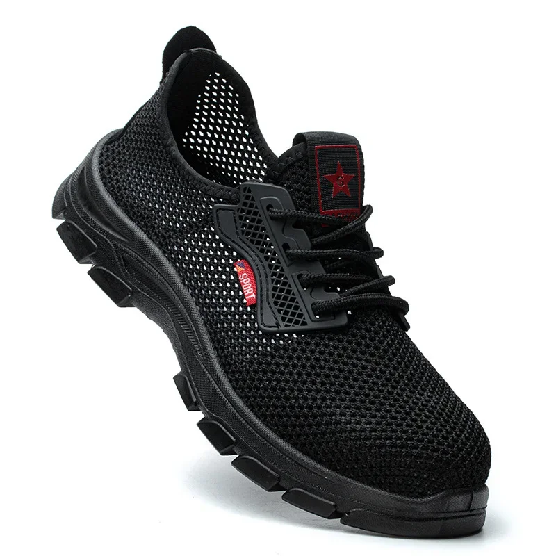 Labor Insurance Shoes for Men in Summer Are Breathable Anti-smashing Anti-piercing Steel Baotou Is Light and Non-slip