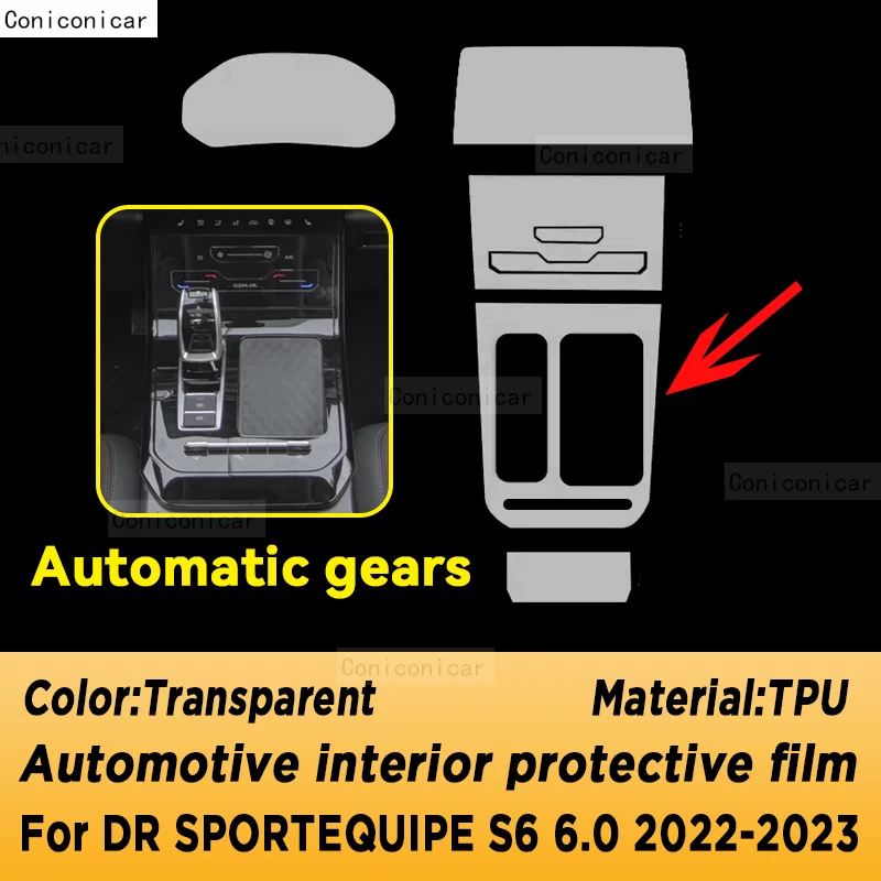 Voor DR Sportequipe S6 6.0 2022 2023 2024 Panel Navigatie Auto-interieur Beschermhoes Film Anti-Kras Sticker