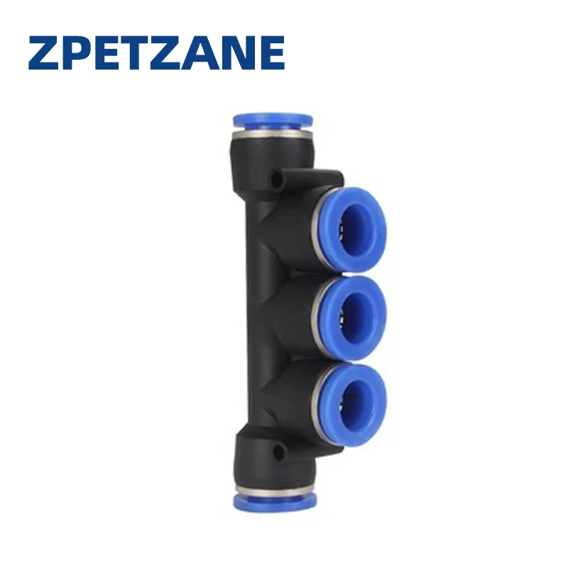 PK Series Quick Connector Pneumatic Plastic Plug Five Way Connection Pipe Outer Diameter 4/6/8/10/12mm