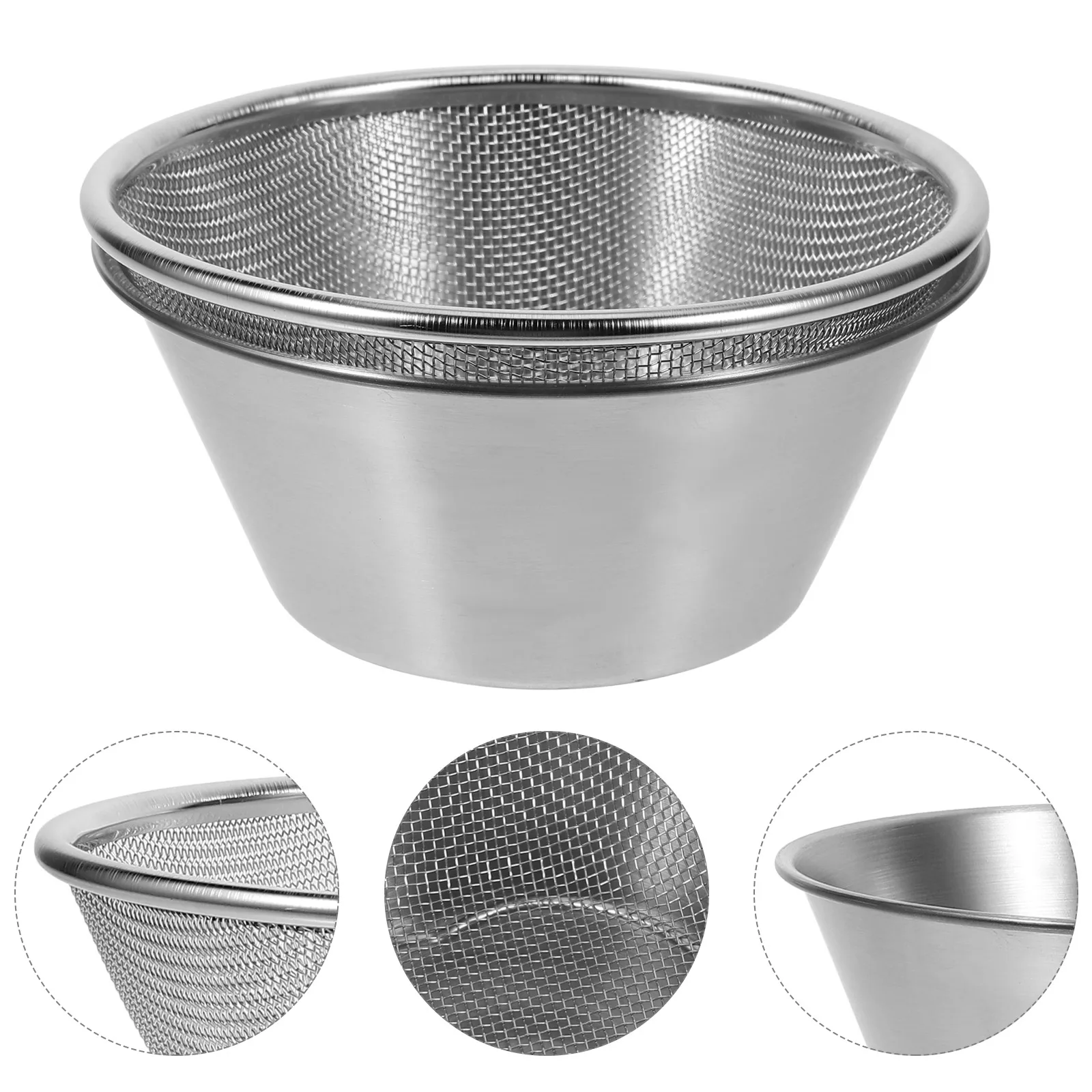 

Stainless Steel Colander Set 304 Grade 14CM Mini Drain Basket Bowl Food Strainer Mesh Kitchen Tool Rice Washer Vegetable Cleaner