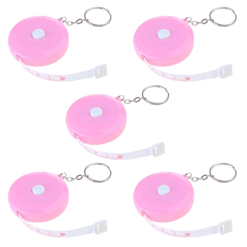 5Pcs Retractable Measuring Tape 150cm Tape Measure for Body Clothing Size Measuring Double Scale Small Tape Measure