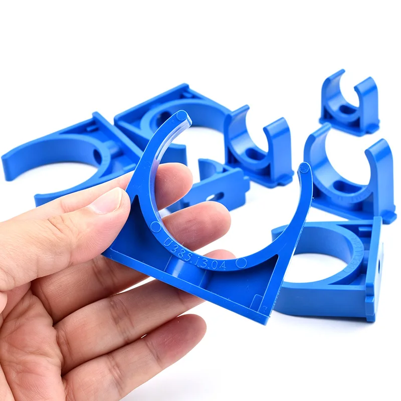 2~12pcs 20~50mm Blue PVC Pipe Clamp Connector Garden Irrigation Aquarium Fish Tank Watering Adapter Fittings Pipe Fixing Joint