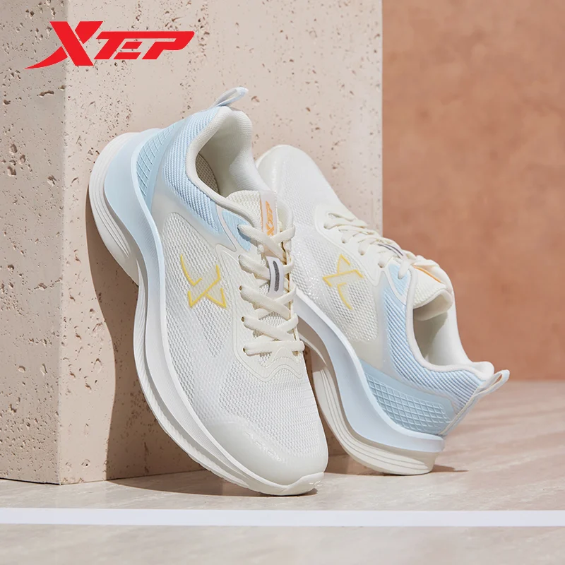 Xtep Running Shoes For Women 2024 Summer Elasticity Sole Sports Shoes Chic Mixed Color Lightweight Soft Sneakers 876218110018