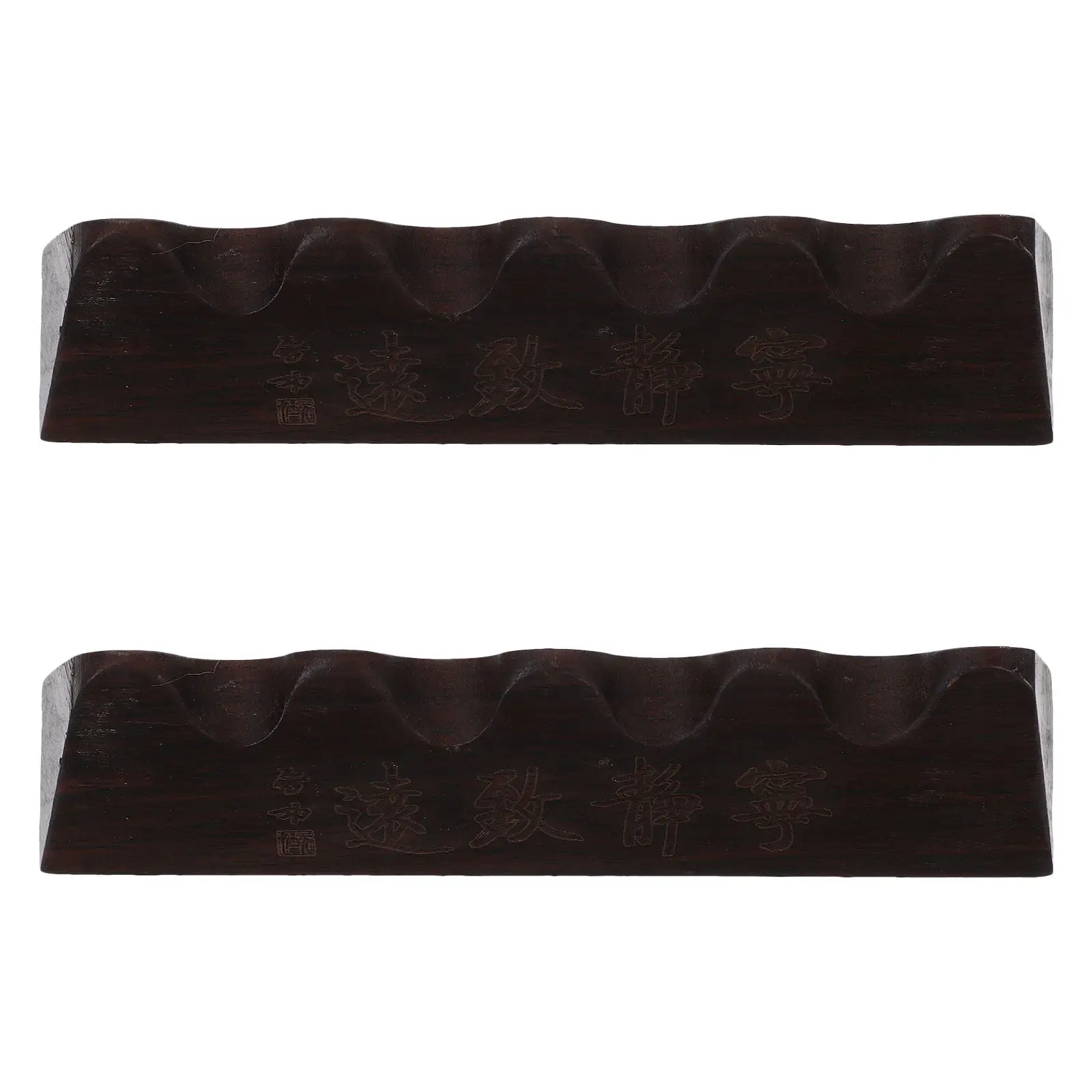 

2 шт. Деревянная подставка для китайских кистей, винтажный держатель для художественных кистей, подставка для акварельных кистей, настольные принадлежности для каллиграфии