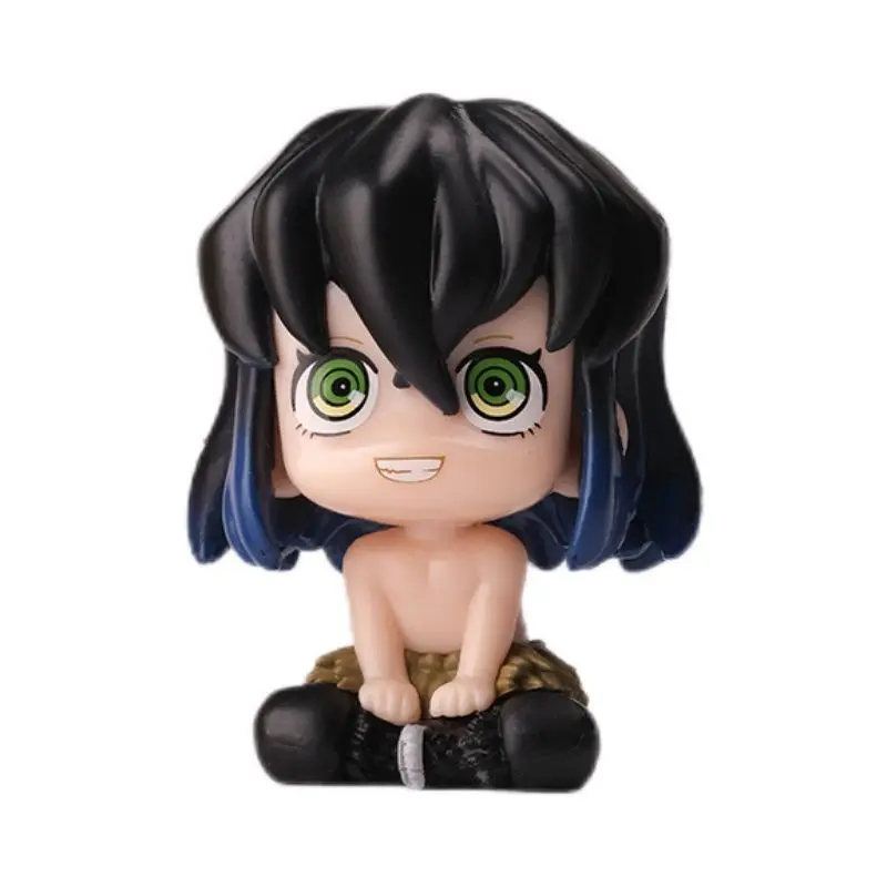 6 Stuks Set Anime Action Figure Demon Slayer Speelgoed Q Versie Zitten PVC Beeldje Pop Kinderen Kerstcadeaus