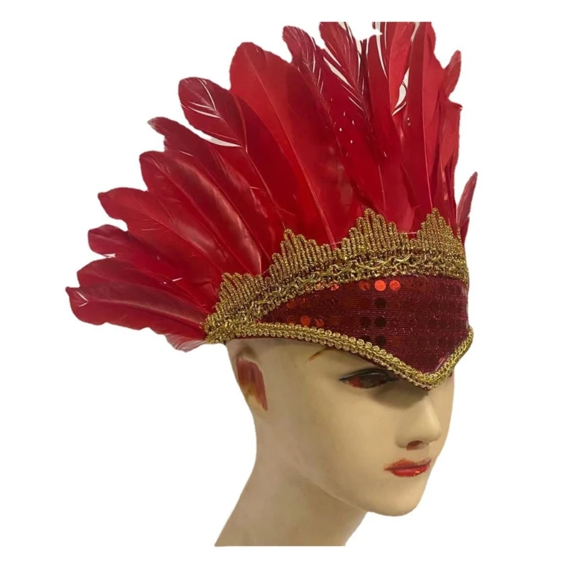 Ethnic Indian Headband Role Play Costume Accessorie Hairband Carnivals Celebration Headdress FatTuesday Headwear