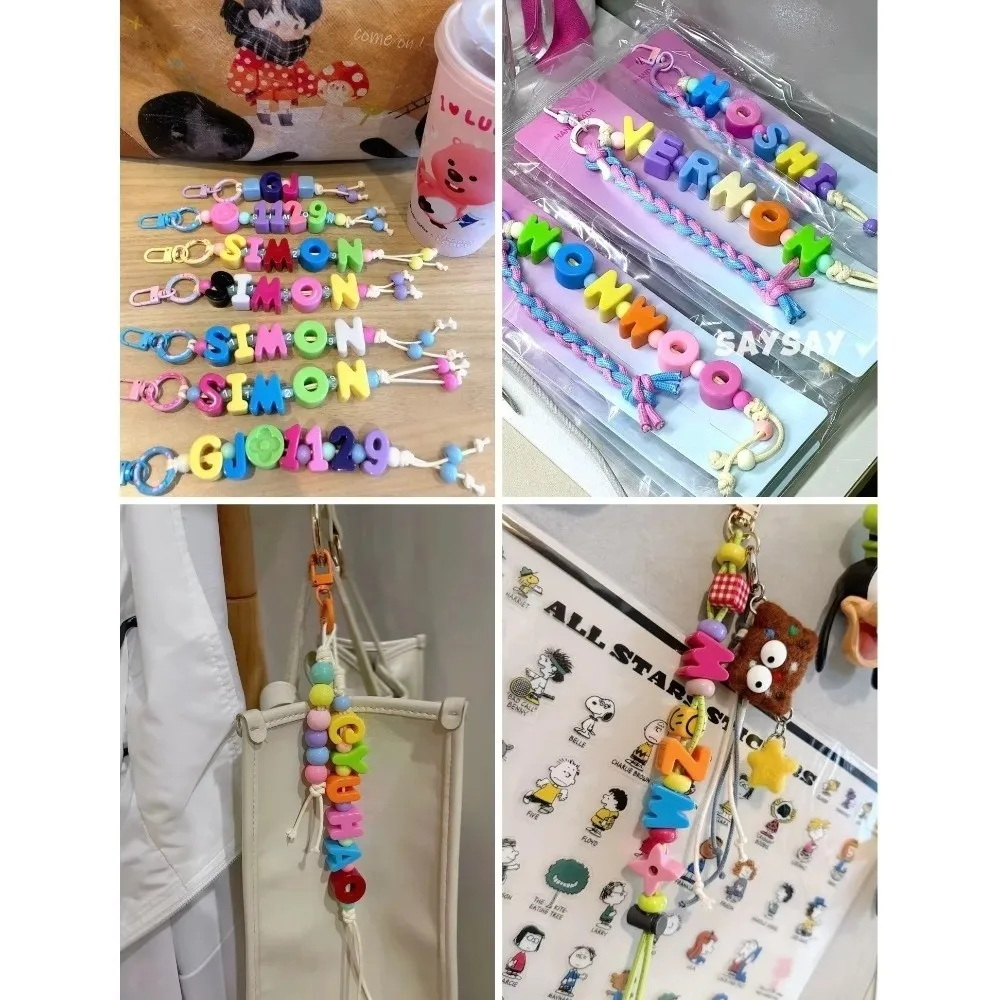 10PCS Manik-manik Huruf Warna-warni 26 Huruf DIY Huruf Inggris A-Z Perlengkapan Pembuatan Perhiasan DIY Lubang Besar Warna Campur Aksesoris Gantung Kustom