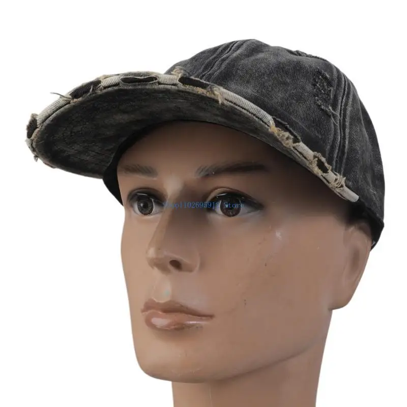 

N7YE Spring Summer Washed Hat Outdoor Sports Leisure Baseball Woman Man Adjustable Size Distressed Jean Hat